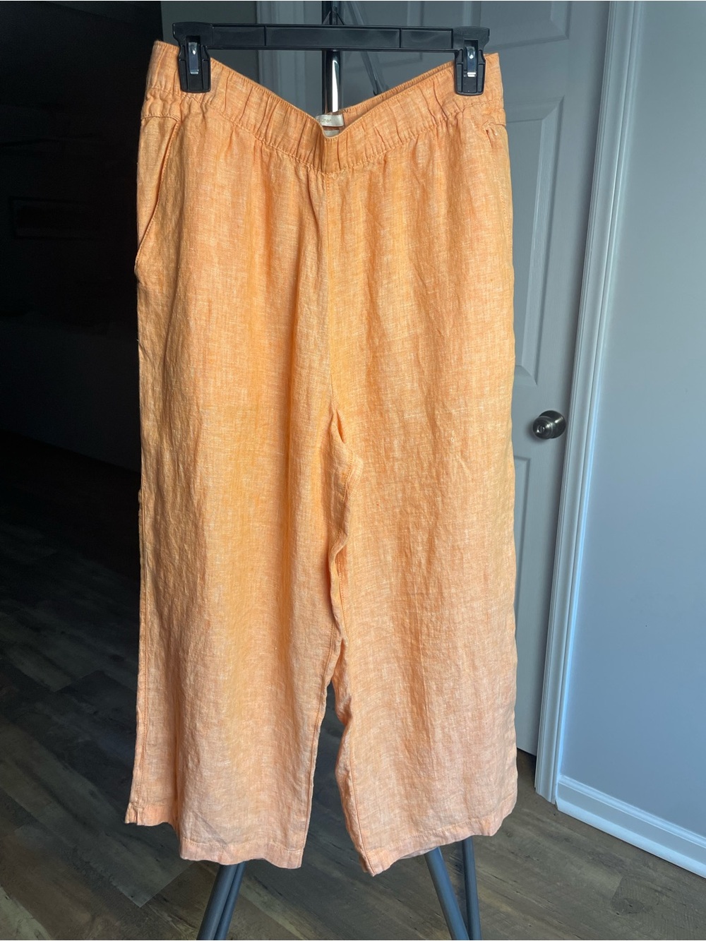 Cynthia Rowley Orange Linen Wide-Leg Pants
